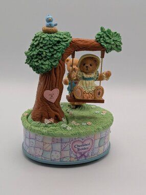 Cherished Teddies Enesco Jack & Jill Music Box, That's What Friends Are For 1997
